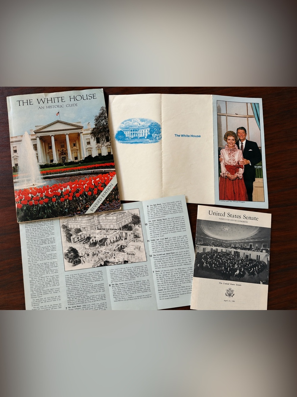 Vintage White House & U.S. Senate Booklet Bundle Reagan Era 1981 Historic Guides